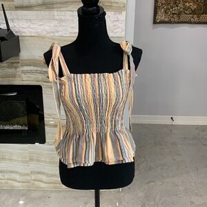 Women’s Striped Bow Tie Top.‎ Size S (300)